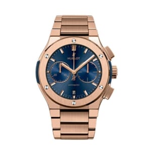 クラシック・フュージョン クロノグラフ キングゴールド ブレスレット ブルー