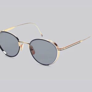 【THOM BROWNE】 TB-106-A-50 ブラックエナメル&12Kゴールドカラー サングラス
